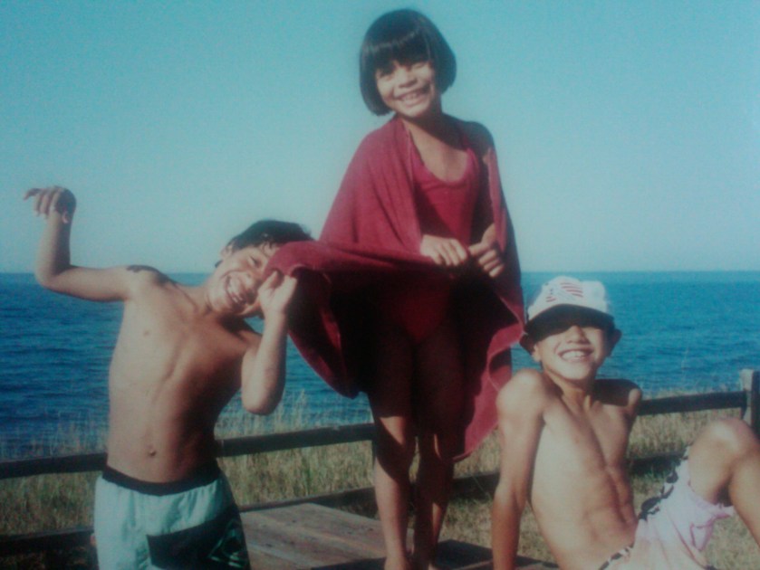 Three kids at Superior